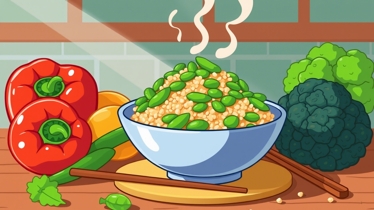 Edamame Quinoa stir-fry for a Kick of Protein