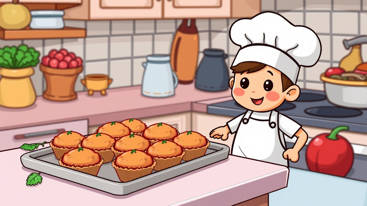 Mini Turkey Meatloaf Muffins for Little Chefs