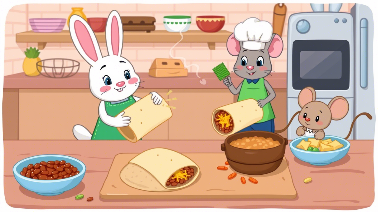 No-Bake Bean Burritos for Tiny Hands