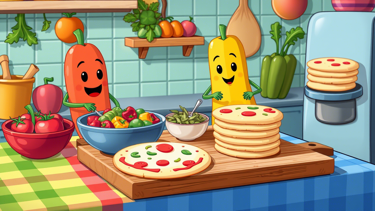 Pita Pizzas That Use Up All the Bits