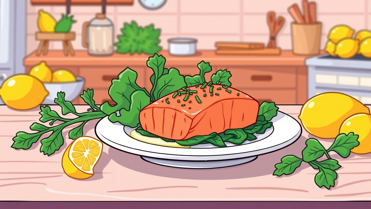 Super Fast Salmon and Greens in 10 Minutes