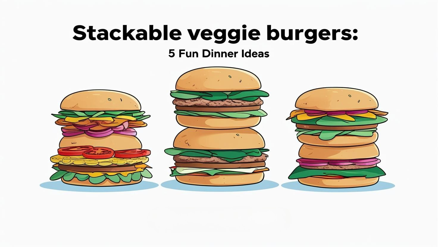 Stackable Veggie Burgers 5 Fun Dinner Ideas